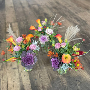 Farm to table vase arrangements